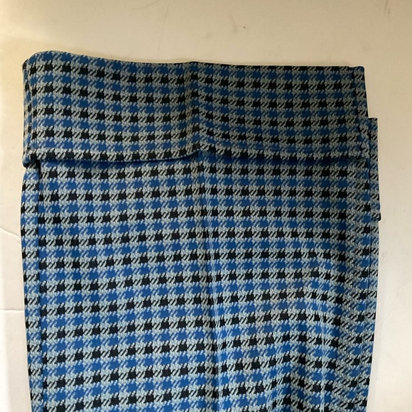 “VINTAGE” Eaton’s new old stock groovy blue checkered wide leg cuffed pants. - Picture 5 of 12
